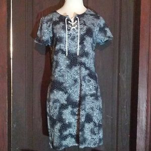 NWT Tommy Hilfiger Boho Black Paisley Dress